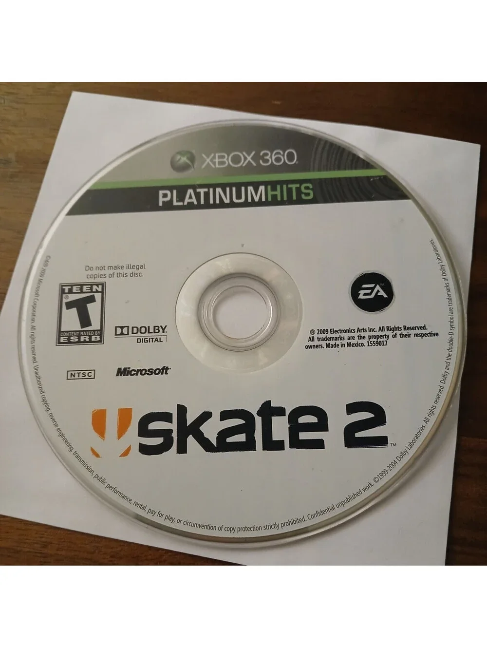 Skate 2 - Platinum Hits Edition (Xbox 360, 2009)